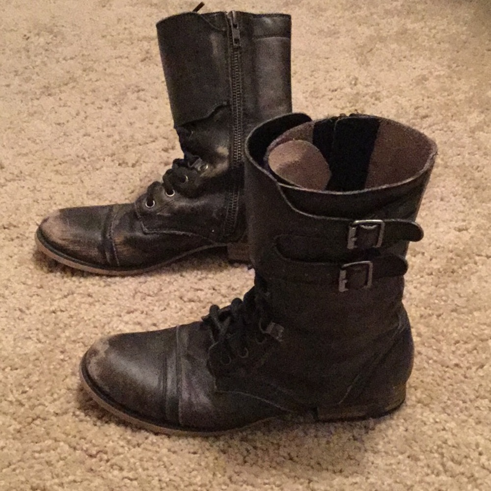 Aldo - distressed brown leather boots